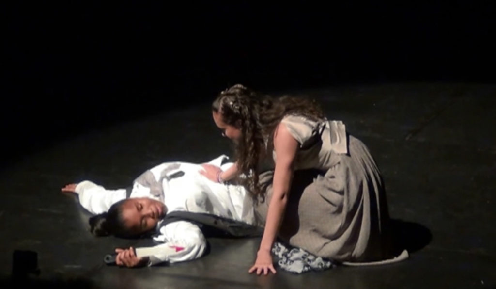 The fake play adaptation de Shakespeare par les collégiens. Actions culturelles pour les adolescents
